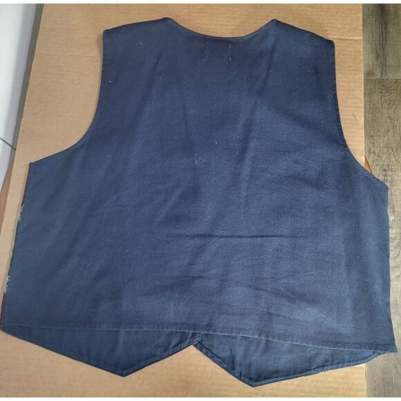 VTG TANTRUMS Women's SZ 1X Floral Embroidered Patchwork Vest Cottagecore - Picture 2 of 8